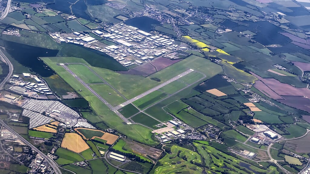 Arial view of Dublin airport